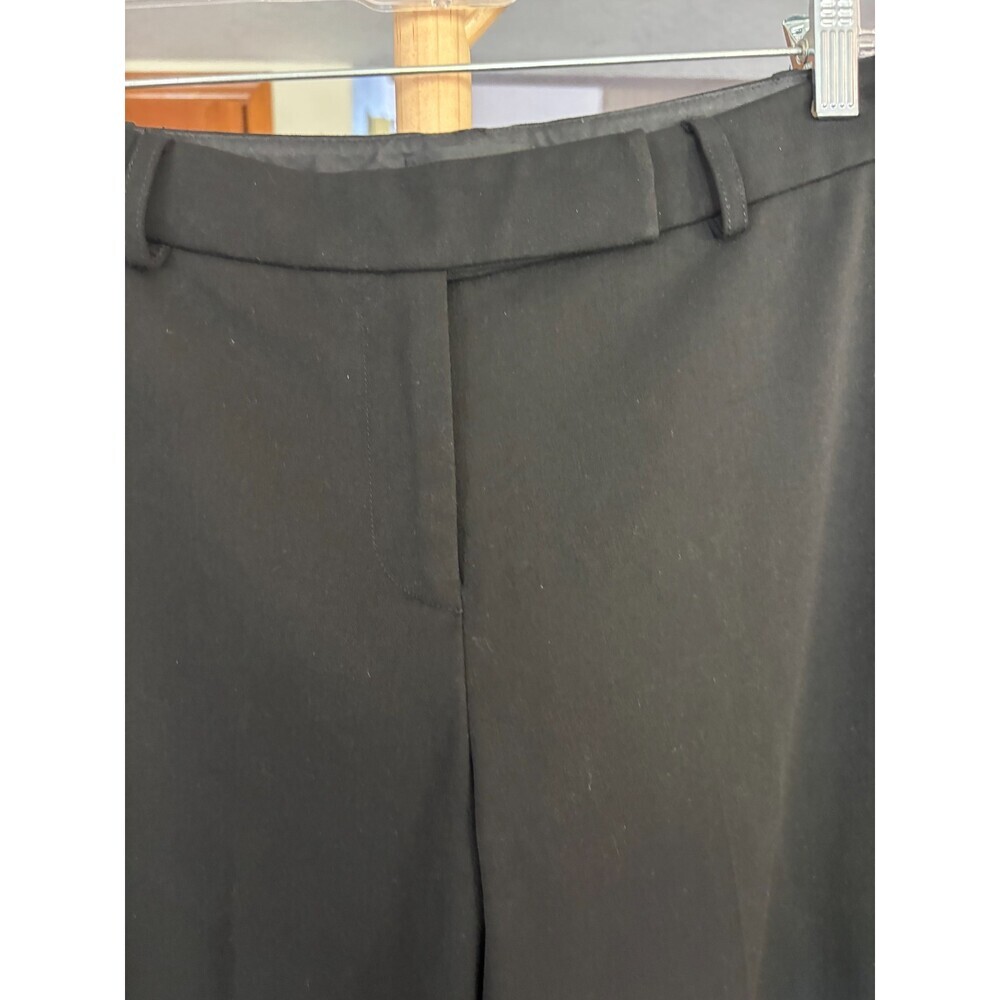 bebe Black Bootcut Flare Trousers Size 2 Mid Rise 90s Minimalist Dress Pants - Picture 3 of 12